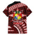 Malo e lelei Tonga Family Matching Short Sleeve Bodycon Dress and Hawaiian Shirt Tongan Ngatu Pattern Red Version LT14 - Polynesian Pride