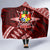 Malo e lelei Tonga Hooded Blanket Tongan Ngatu Pattern Red Version LT14 - Polynesian Pride