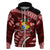 Malo e lelei Tonga Hoodie Tongan Ngatu Pattern Red Version LT14 Zip Hoodie Red - Polynesian Pride