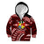 Malo e lelei Tonga Kid Hoodie Tongan Ngatu Pattern Red Version LT14 Zip Hoodie Red - Polynesian Pride