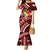 Malo e lelei Tonga Mermaid Dress Tongan Ngatu Pattern Red Version LT14 Women Red - Polynesian Pride