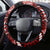 Malo e lelei Tonga Steering Wheel Cover Tongan Ngatu Pattern Red Version LT14 - Polynesian Pride