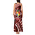 Malo e lelei Tonga Tank Maxi Dress Tongan Ngatu Pattern Red Version LT14 - Polynesian Pride