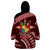 Malo e lelei Tonga Wearable Blanket Hoodie Tongan Ngatu Pattern Red Version LT14 - Polynesian Pride