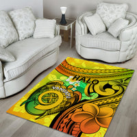 Halo Vanuatu Area Rug Sand Drawing Turtle Polynesian Tropical Flowers LT14 - Polynesian Pride