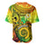 Halo Vanuatu Baseball Jersey Sand Drawing Turtle Polynesian Tropical Flowers LT14 - Polynesian Pride