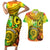 Halo Vanuatu Couples Matching Short Sleeve Bodycon Dress and Hawaiian Shirt Sand Drawing Turtle Polynesian Tropical Flowers LT14 Reggae - Polynesian Pride