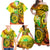 Halo Vanuatu Family Matching Off Shoulder Maxi Dress and Hawaiian Shirt Sand Drawing Turtle Polynesian Tropical Flowers LT14 - Polynesian Pride