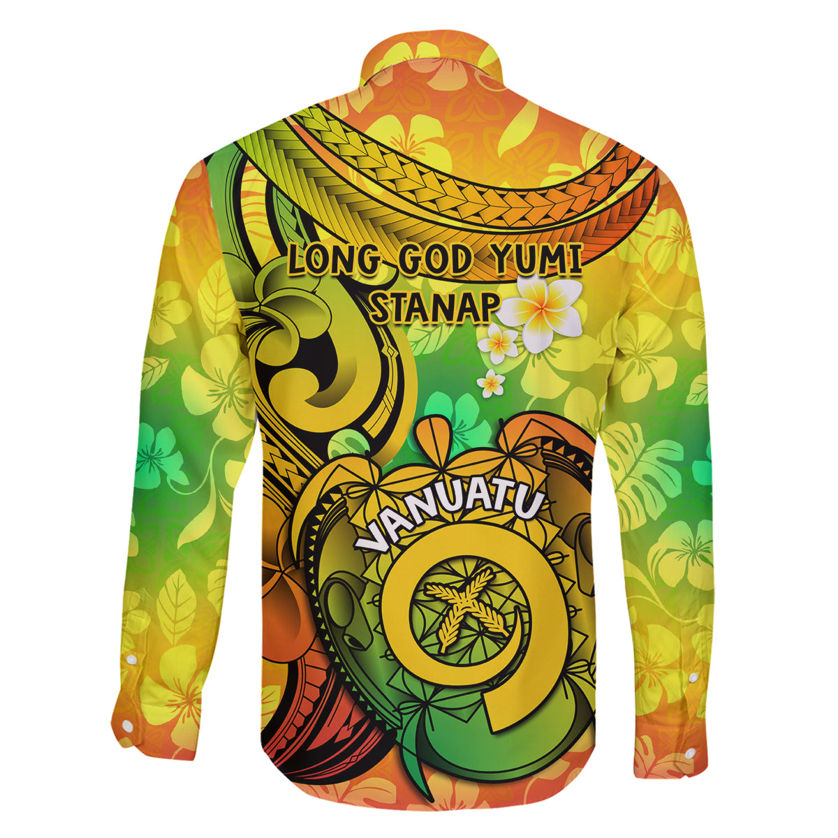 Halo Vanuatu Family Matching Off Shoulder Short Dress and Hawaiian Shirt Sand Drawing Turtle Polynesian Tropical Flowers LT14 - Polynesian Pride