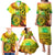 Halo Vanuatu Family Matching Puletasi Dress and Hawaiian Shirt Sand Drawing Turtle Polynesian Tropical Flowers LT14 - Polynesian Pride