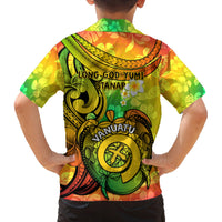 Halo Vanuatu Family Matching Summer Maxi Dress and Hawaiian Shirt Sand Drawing Turtle Polynesian Tropical Flowers LT14 - Polynesian Pride