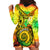 Halo Vanuatu Hoodie Dress Sand Drawing Turtle Polynesian Tropical Flowers LT14 - Polynesian Pride