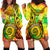 Halo Vanuatu Hoodie Dress Sand Drawing Turtle Polynesian Tropical Flowers LT14 - Polynesian Pride