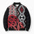 New Zealand Bomber Puffer Jacket Aotearoa Kowhaiwhai Mix Taniko Art - Red - Polynesian Pride