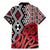 New Zealand Family Matching Mermaid Dress and Hawaiian Shirt Aotearoa Kowhaiwhai Mix Taniko Art - Red
