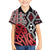 New Zealand Family Matching Summer Maxi Dress and Hawaiian Shirt Aotearoa Kowhaiwhai Mix Taniko Art - Red