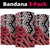 New Zealand Neck Gaiter Aotearoa Kowhaiwhai Mix Taniko Art - Red - Polynesian Pride