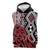 New Zealand Sleeveless Hoodie Aotearoa Kowhaiwhai Mix Taniko Art - Red - Polynesian Pride