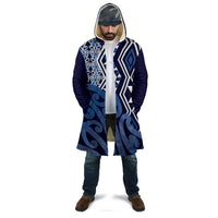 New Zealand Cloak Aotearoa Kowhaiwhai Mix Taniko Art - Blue - Polynesian Pride