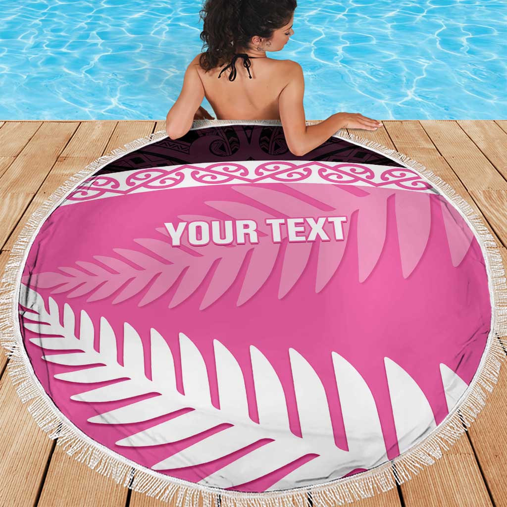 Custom New Zealand Aotearoa Cricket Beach Blanket Go White Silver Fern LT14 - Polynesian Pride