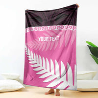 Custom New Zealand Aotearoa Cricket Blanket Go White Silver Fern LT14 - Polynesian Pride