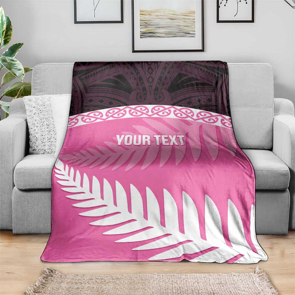 Custom New Zealand Aotearoa Cricket Blanket Go White Silver Fern LT14 - Polynesian Pride