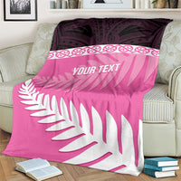 Custom New Zealand Aotearoa Cricket Blanket Go White Silver Fern LT14 - Polynesian Pride