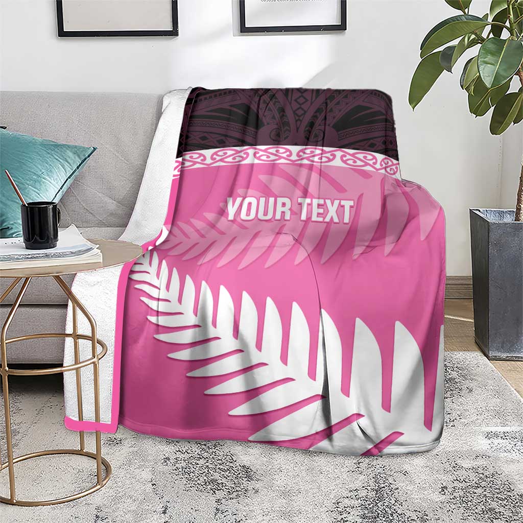 Custom New Zealand Aotearoa Cricket Blanket Go White Silver Fern LT14 - Polynesian Pride