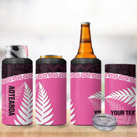 Personalised Aotearoa Cricket 4 in 1 Can Cooler Tumbler Go White Silver Fern LT14 - Polynesian Pride