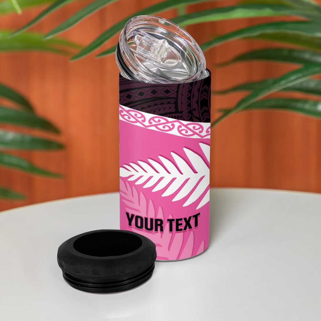 Personalised Aotearoa Cricket 4 in 1 Can Cooler Tumbler Go White Silver Fern LT14 - Polynesian Pride