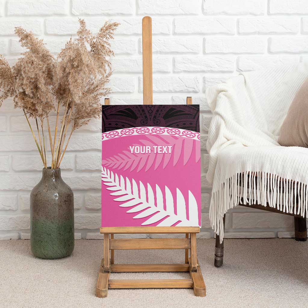 Custom New Zealand Aotearoa Cricket Canvas Wall Art Go White Silver Fern LT14 - Polynesian Pride