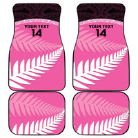 Custom New Zealand Aotearoa Cricket Car Mats Go White Silver Fern LT14 - Polynesian Pride