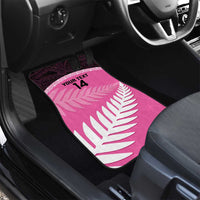 Custom New Zealand Aotearoa Cricket Car Mats Go White Silver Fern LT14 - Polynesian Pride