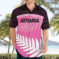 Custom New Zealand Aotearoa Cricket Hawaiian Shirt Go White Silver Fern LT14 - Polynesian Pride