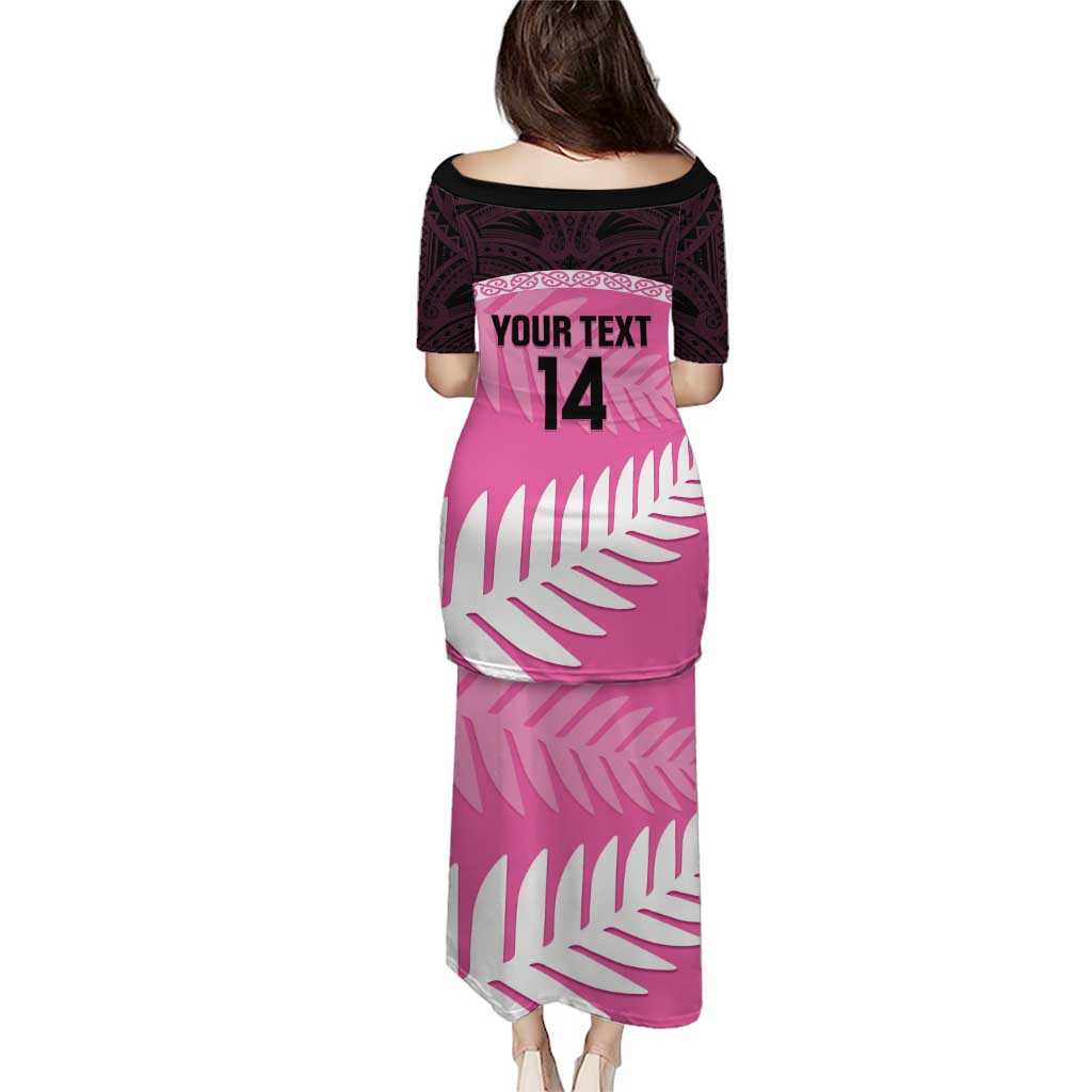 Custom New Zealand Aotearoa Cricket Puletasi Go White Silver Fern LT14 - Polynesian Pride