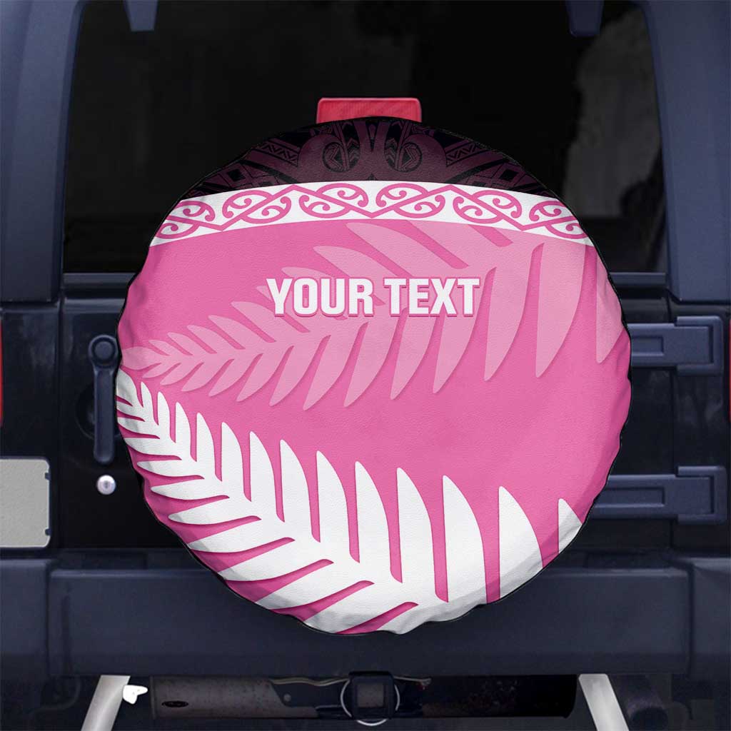 Custom New Zealand Aotearoa Cricket Spare Tire Cover Go White Silver Fern LT14 - Polynesian Pride