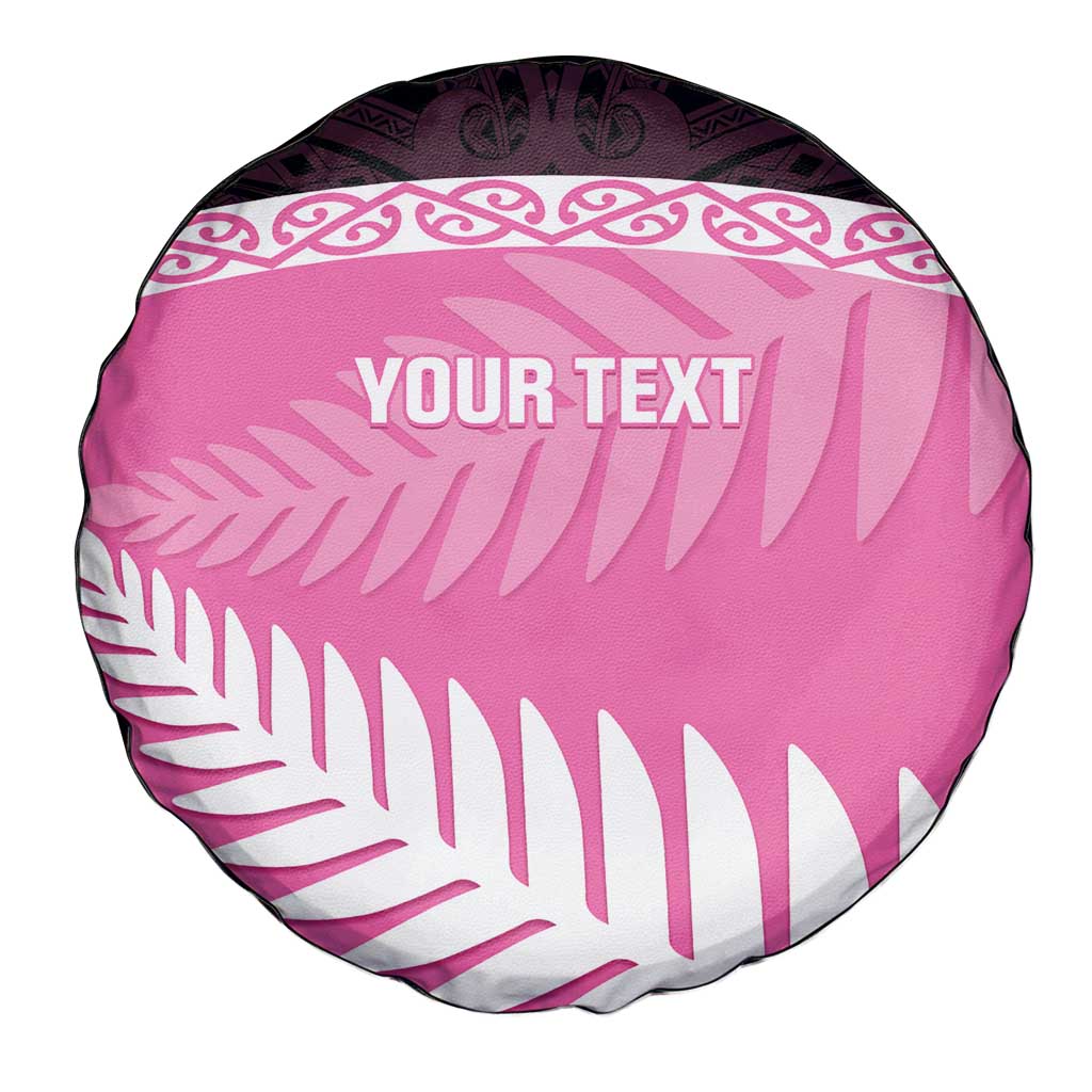 Custom New Zealand Aotearoa Cricket Spare Tire Cover Go White Silver Fern LT14 - Polynesian Pride