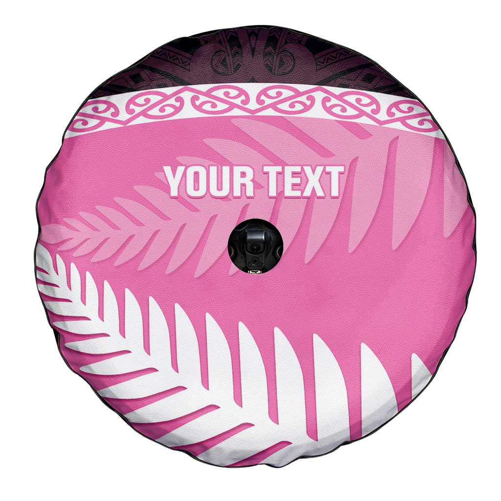 Custom New Zealand Aotearoa Cricket Spare Tire Cover Go White Silver Fern LT14 - Polynesian Pride