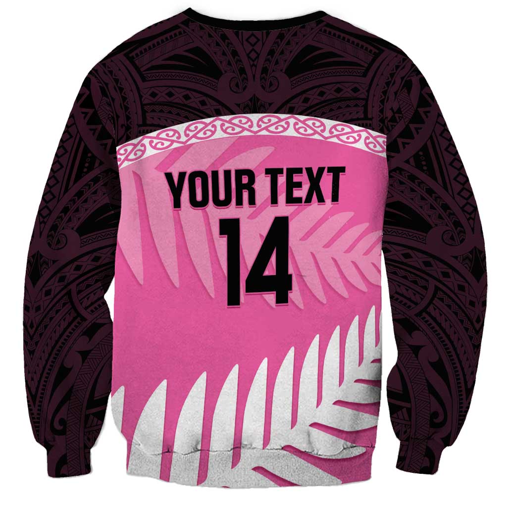 Custom New Zealand Aotearoa Cricket Sweatshirt Go White Silver Fern LT14 - Polynesian Pride