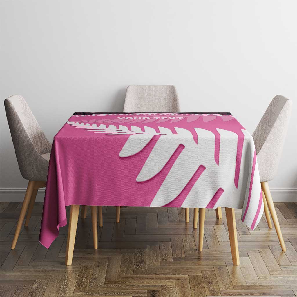 Custom New Zealand Aotearoa Cricket Tablecloth Go White Silver Fern LT14 - Polynesian Pride