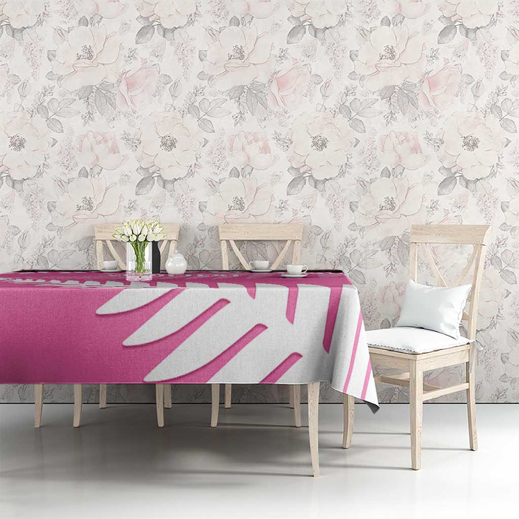 Custom New Zealand Aotearoa Cricket Tablecloth Go White Silver Fern LT14 - Polynesian Pride