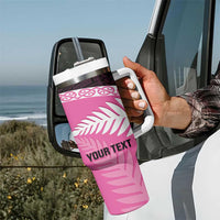 Personalised Aotearoa Cricket Tumbler With Handle Go White Silver Fern LT14 - Polynesian Pride