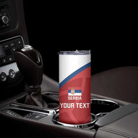 Custom Serbia Volleyball Skinny Tumbler 2025 Go Champions