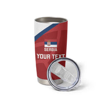 Custom Serbia Volleyball Tumbler Cup 2025 Go Champions LT14 - Polynesian Pride