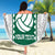 Custom Hawaii Volleyball Beach Blanket Hawaiian Kakau Pattern