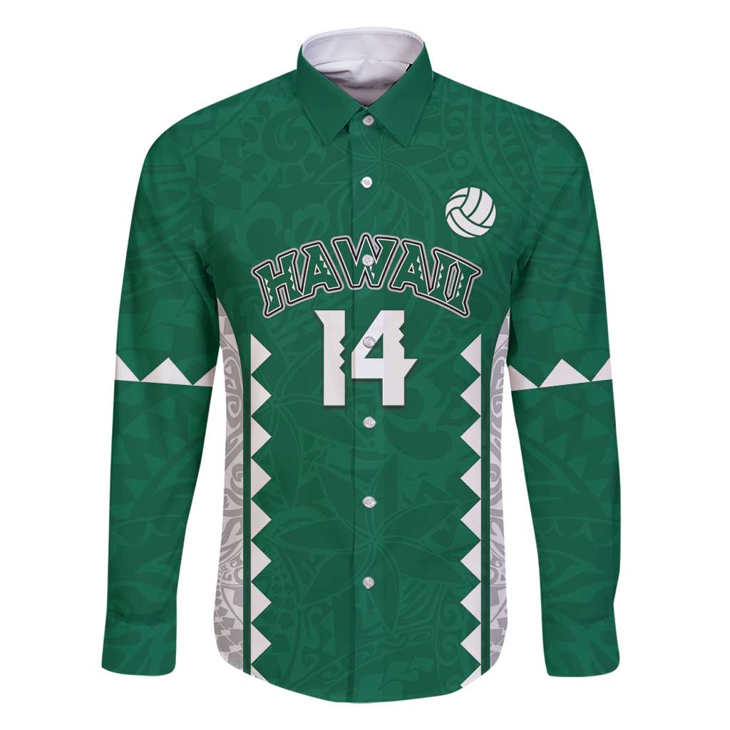 Custom Hawaii Volleyball Family Matching Mermaid Dress and Hawaiian Shirt Hawaiian Kakau Pattern