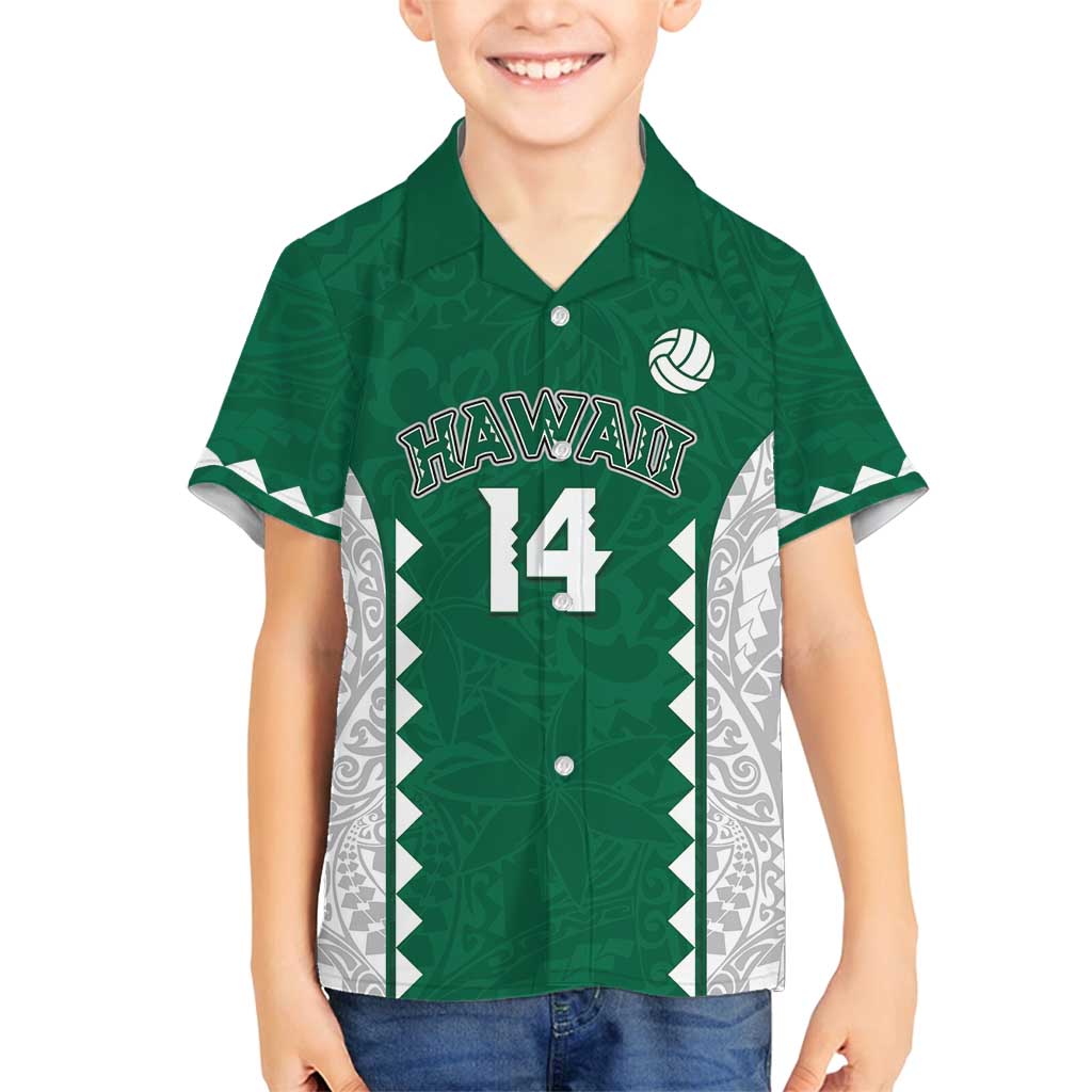 Custom Hawaii Volleyball Family Matching Puletasi and Hawaiian Shirt Hawaiian Kakau Pattern