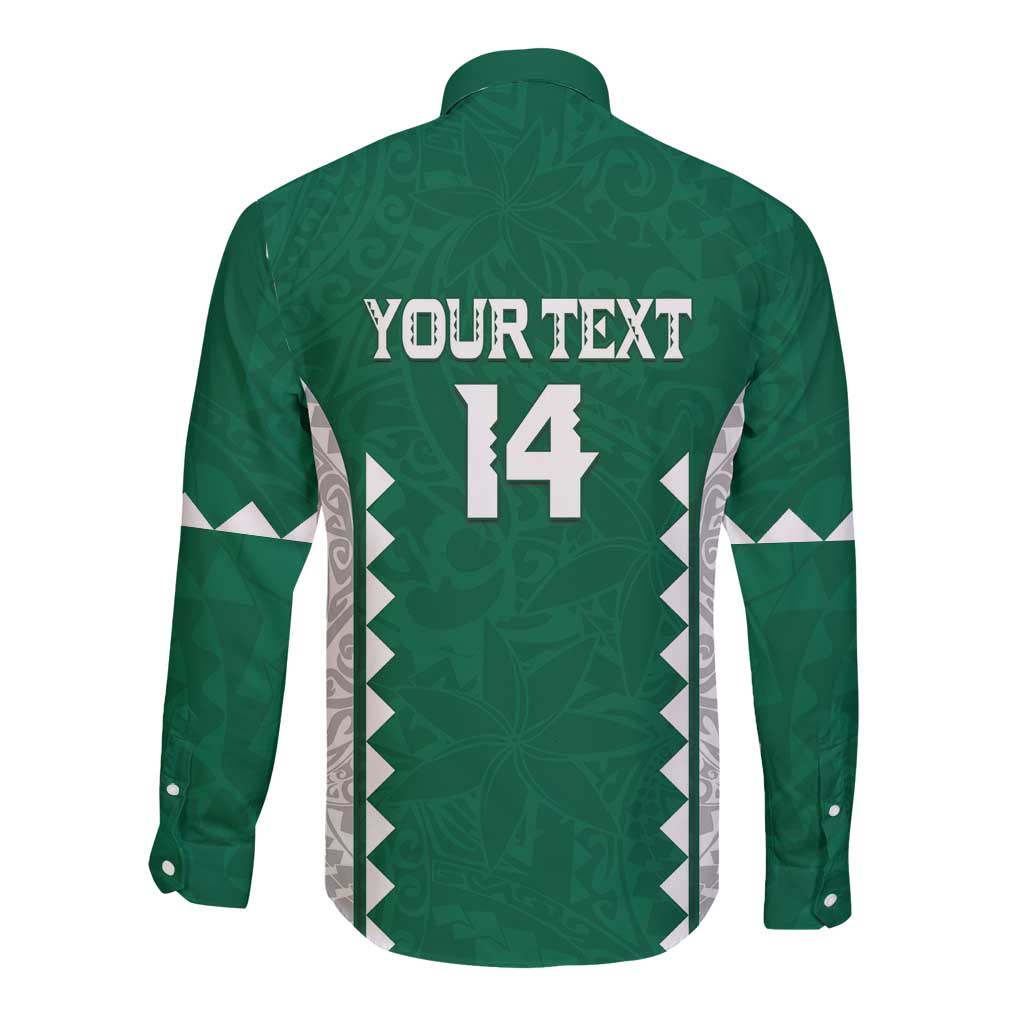 Custom Hawaii Volleyball Long Sleeve Button Shirt Hawaiian Kakau Pattern