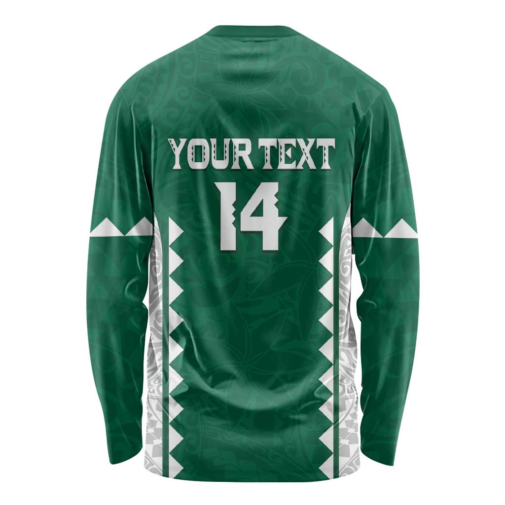 Custom Hawaii Volleyball Long Sleeve Shirt Hawaiian Kakau Pattern