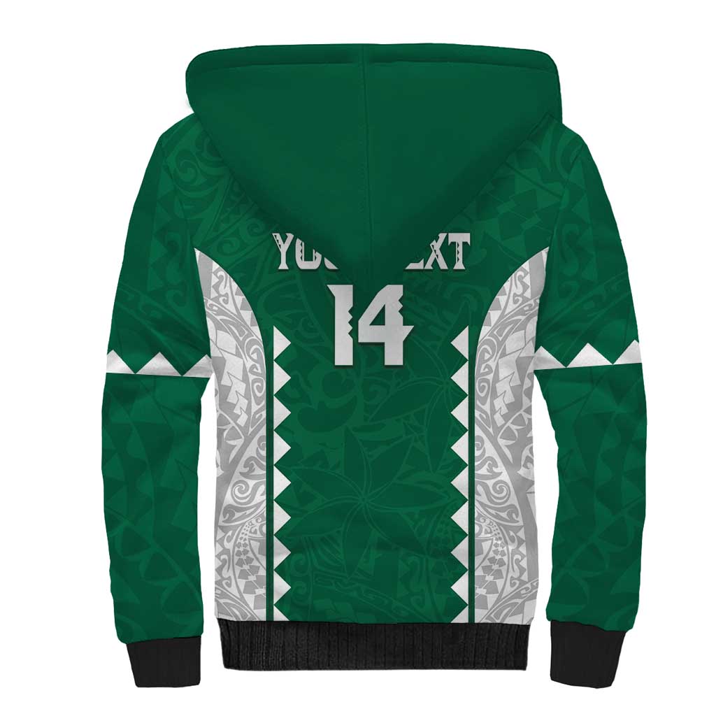 Custom Hawaii Volleyball Sherpa Hoodie Hawaiian Kakau Pattern LT14 - Polynesian Pride